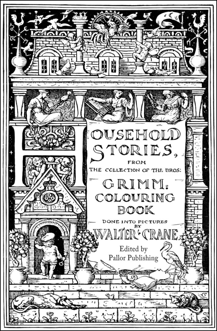 Cover of Grimm Household Stories Colouring Book