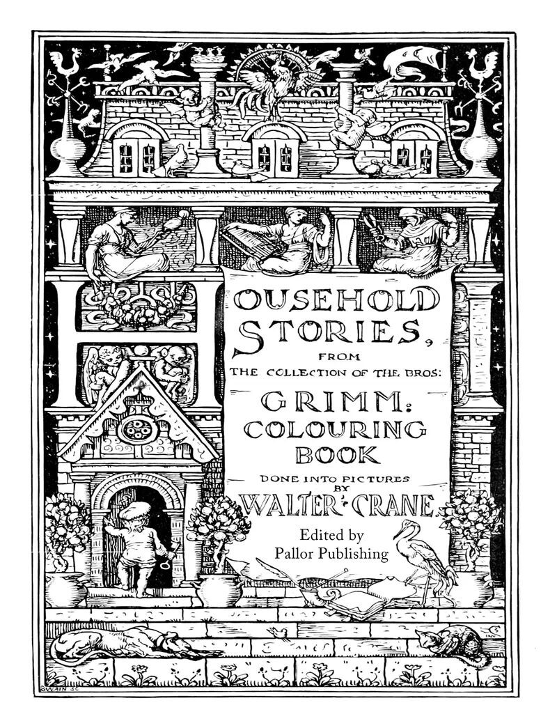 Cover of Grimm Household Stories Colouring Book