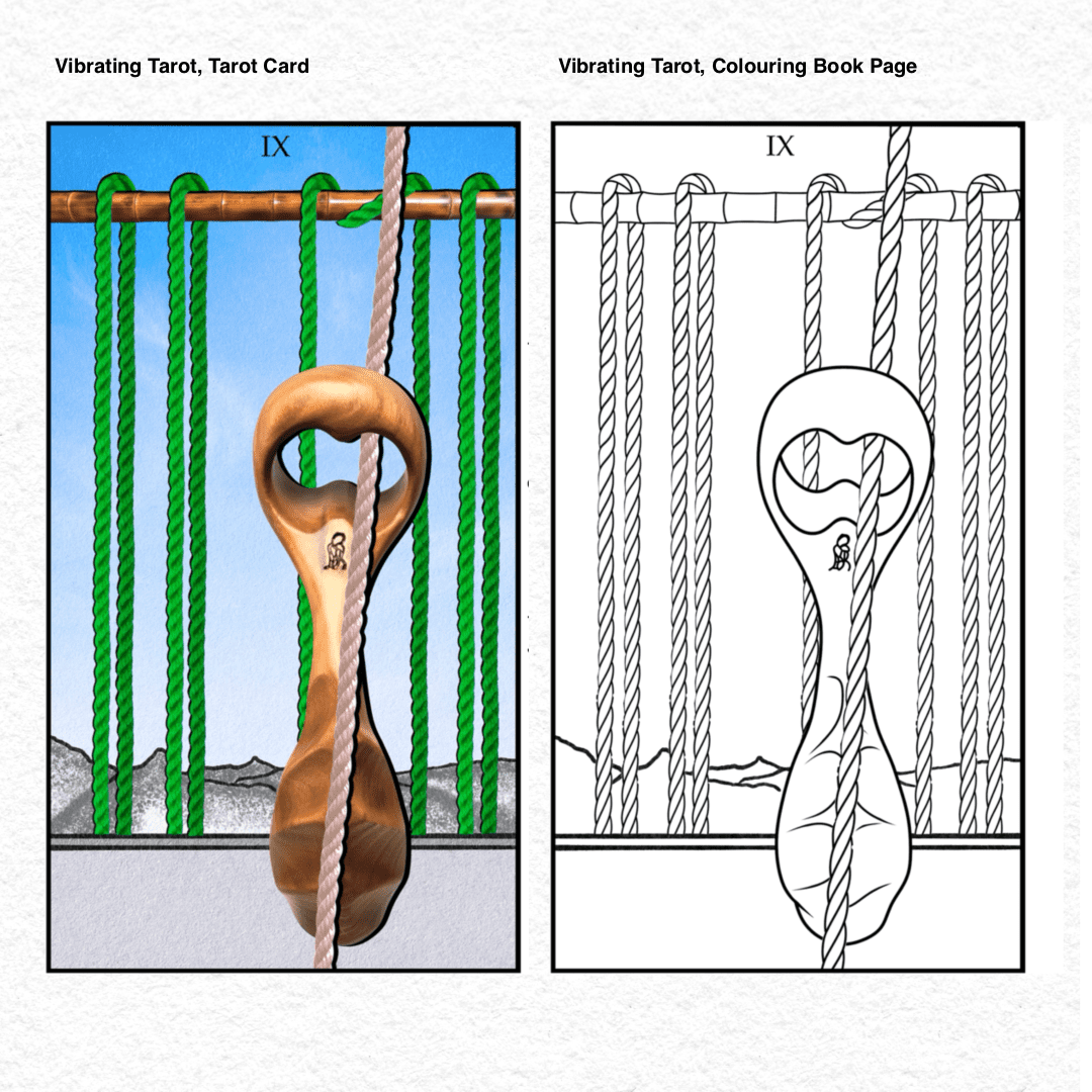 Vibrating Tarot . 30 Nine of Rope