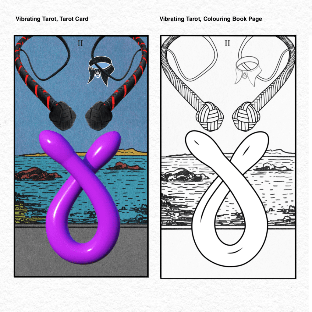 Vibrating Tarot . 51 Two of Whips