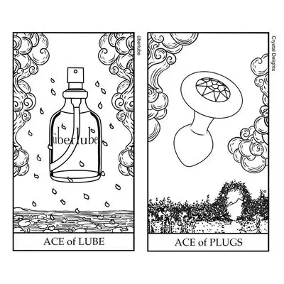 Two Vibrating Tarot Colouring Book Images